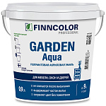 Эмаль акриловая GARDEN AQUA  полуматовая белая база А Finncolor 0,9л
