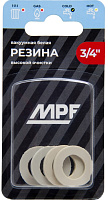 Прокладка MPF резиновая белая (4шт) 3/4", Masterprof ИС.131189