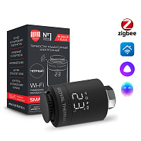Термостат радиаторный электронный  Smart Heat черный Royal Thermo RTE 77.001B