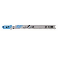 Пилка для лобзика Bosch Т118B HSS Basic for Metal по металлу 2.5-6мм 100 штук 2608631965