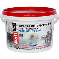 Краска Dali интерьерная ультрастойкая Двойной эффект (База А) 2.5 л