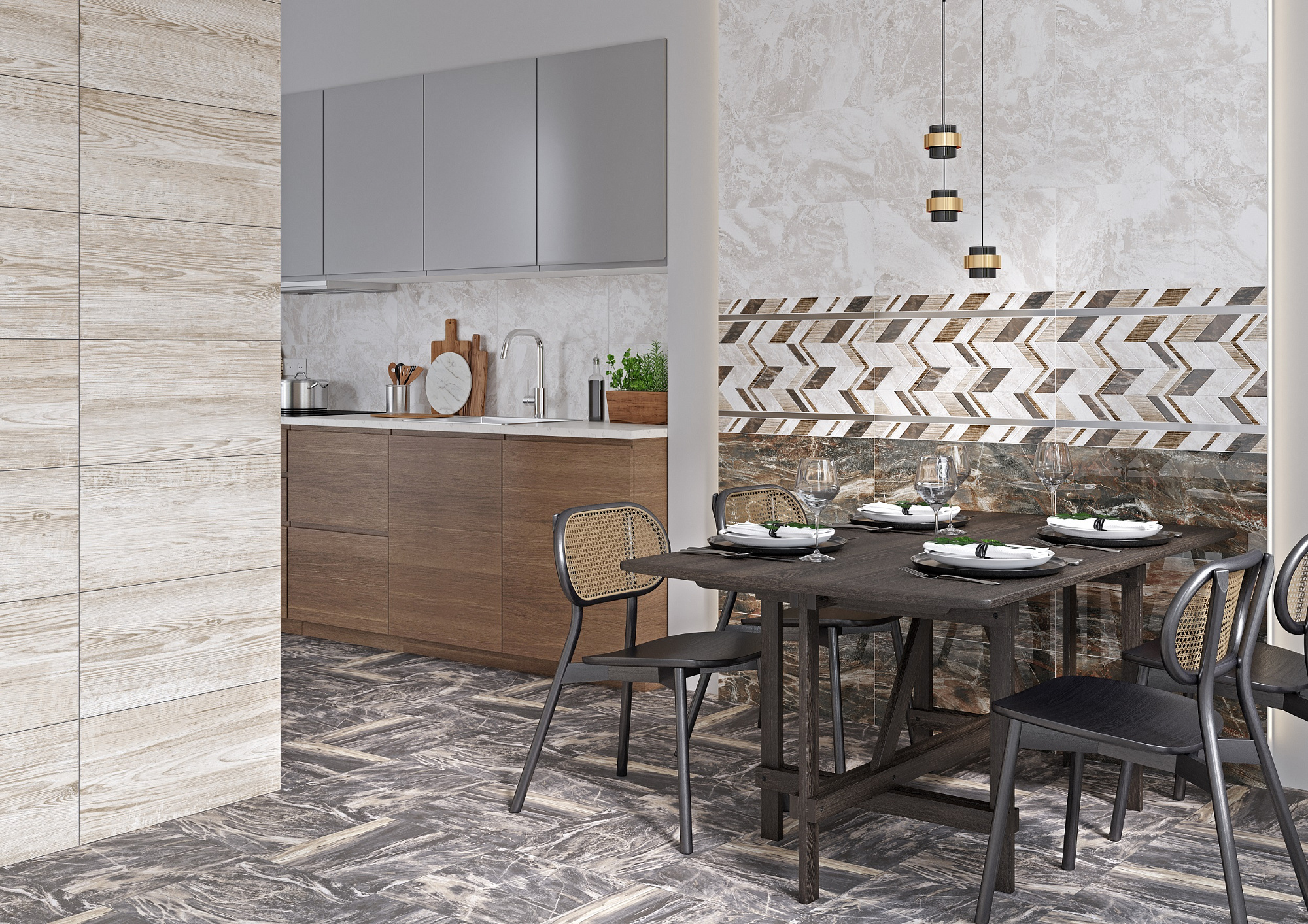 Плитка настенная Гавана 30*60см темная Axima Ceramica купить 1