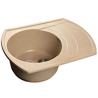Мойка кухонная GranFest RONDO GF-R-650L прямоугольная с крылом 645*490мм песочный