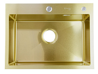 Мойка из нержавеющей стали врезная D6045HG PRO 600*450*220мм  ЗОЛОТО SANTREK AQUA 338018