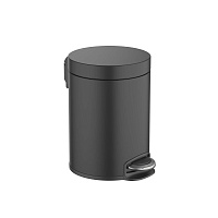 Корзина для мусора с педалью 5л, черный матовый Aquatek AQ4991MB