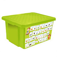 Детский ящик для хранен.игрушек "X-BOX""Обучайка" 17л азбука