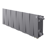 Радиатор биметаллический PianoForte 200мм VDR 12 секций Silver Satin Royal Thermo RTPSSVDR20012
