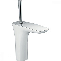 Смеситель HANSGROHE PuraVida 15070400 для раковины с низким изливом белый/хром