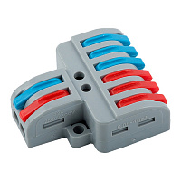 Клемма универсальная монтажная 2*6 провода GTER7-26-BL5 General 800413 (5шт)