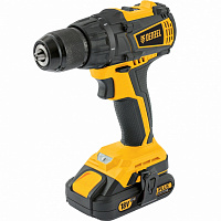 Дрель-шуруповерт аккумуляторная Denzel BLDL-IB-18-02 18В 2*1.5Ач кейс бесщ. двиг (26121)