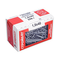 Гвозди финишные Стройбат белый цинк 1.8*40мм (0.25кг) 2611303