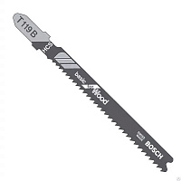 Пилка для лобзика Bosch Т119B дерево, фанера, ДСП,2.0-15мм 51мм (  5шт) (2608630037)