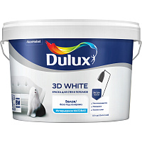 Краска Dulux 3d White ослепительно белая для стен и потолков (База BW) 2.5 л