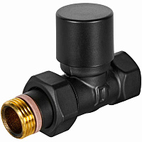 Клапан запорно-балансировочный Design прямой 1/2 черный Stout SVLD-0001-000015B