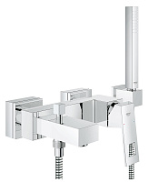 Смеситель Eurocube для ванны, с душевым гарнитуром, цвет хром GROHE 23141000