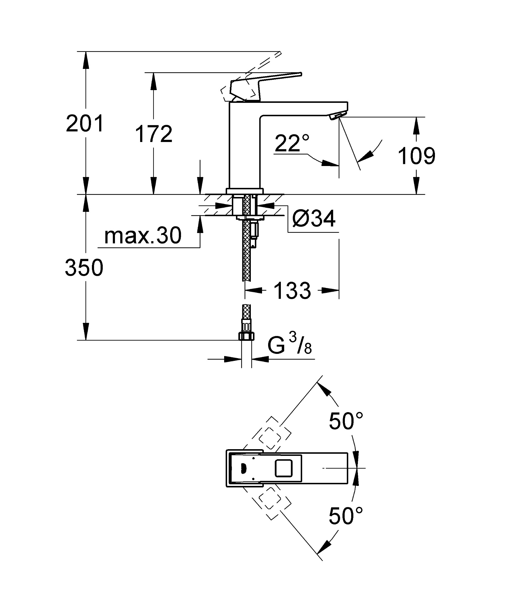 Смеситель для раковины Eurocube цвет хром GROHE 23446000 доставка Нижний Новгород 2 Смеситель для раковины Eurocube цвет хром GROHE 23446000 купить 2