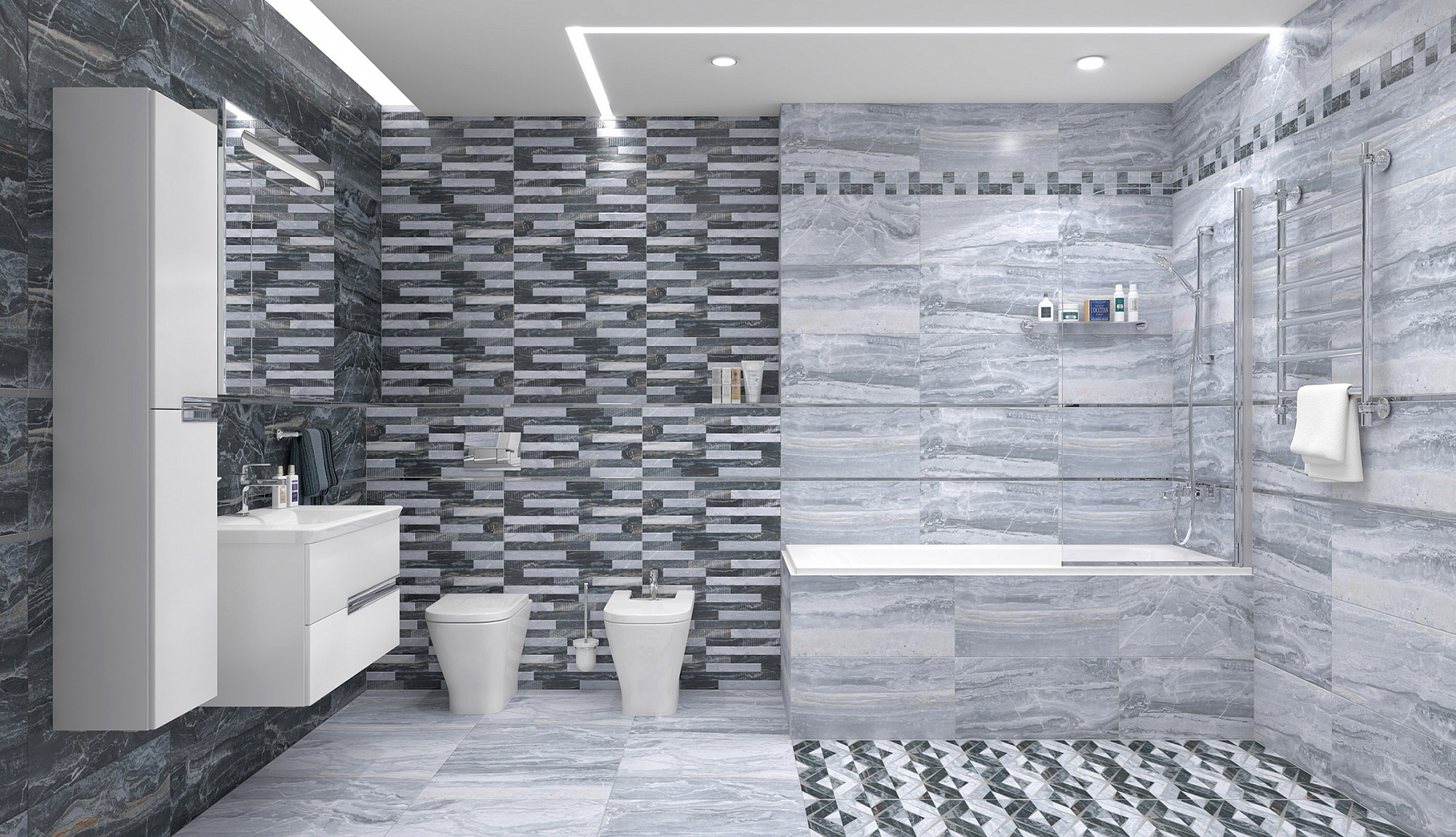 Керамогранит Bergamo 30*60 см серый, VITRA К946612LPR доставка Нижний Новгород 3 Керамогранит Bergamo 30*60 см серый, VITRA К946612LPR купить 3