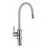 Смеситель KD-4025-071GR-48 для кухни гибкий излив боковой с гайкой d40 серый Lucky Tap 1688
