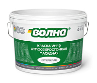 Краска акриловая фасадная Волна W110 супербелая - 14 кг