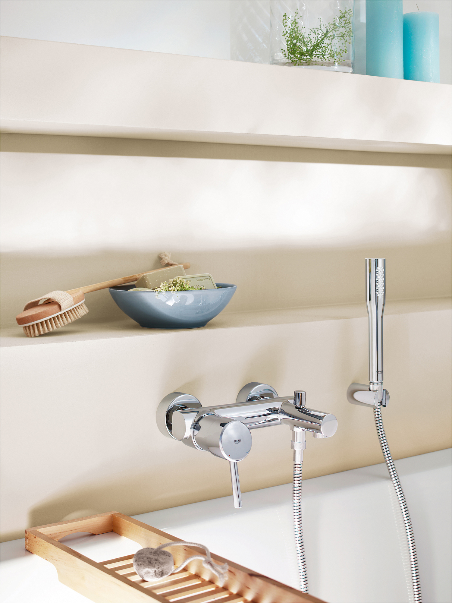 Смеситель CONCETTO для ванны настенный 1-рычажный цвет хром, GROHE 32211001 доставка Нижний Новгород 1 Смеситель CONCETTO для ванны настенный 1-рычажный цвет хром, GROHE 32211001 купить 1