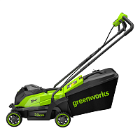 Газонокосилка аккумуляторная Greenworks GD24LM331 24В 33см травосб-30л без акк и з/у(тушка) (2520607)