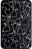 Коврик для ванной MARBLE 50*80см черный с серебром FORA FOR-HAP-50-80-MBB
