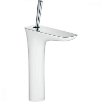 Смеситель HANSGROHE PuraVida 15081400 для раковины с высоким изливом белый/хром