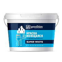 Краска для обоев Goodhim моющаяся Super white (База А) 14 кг