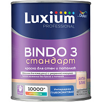 Краска PROF для стен и потолков Bindo 3 глубокоматовая база BW Luxium 50034504 (1л) Краска PROF для стен и потолков Bindo 3 глубокоматовая база BW Luxium 50034504 (1л)