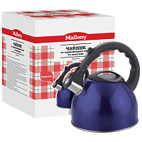 Чайник Mallony MAL-042-B со свистком 2.5л синий 910089