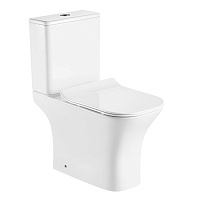 Унитаз-компакт безободковый HOLLER TOKO 650*340*770мм белый HOLLER B-P3047