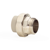 Муфта разъемная PPR 25*1"  Lammin наружная резьба полипропиленовая серая Lm31162025025G