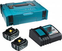 Набор Makita: аккумулятор (BL1840B-2шт)+зарядное устройство (DC18RC) в кейсе (198310-8)