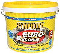 Symphony EURO Balance 2 краска для стен и потолков белая (база A) 9 л Symphony EURO Balance 2 краска для стен и потолков белая (база A) 9 л