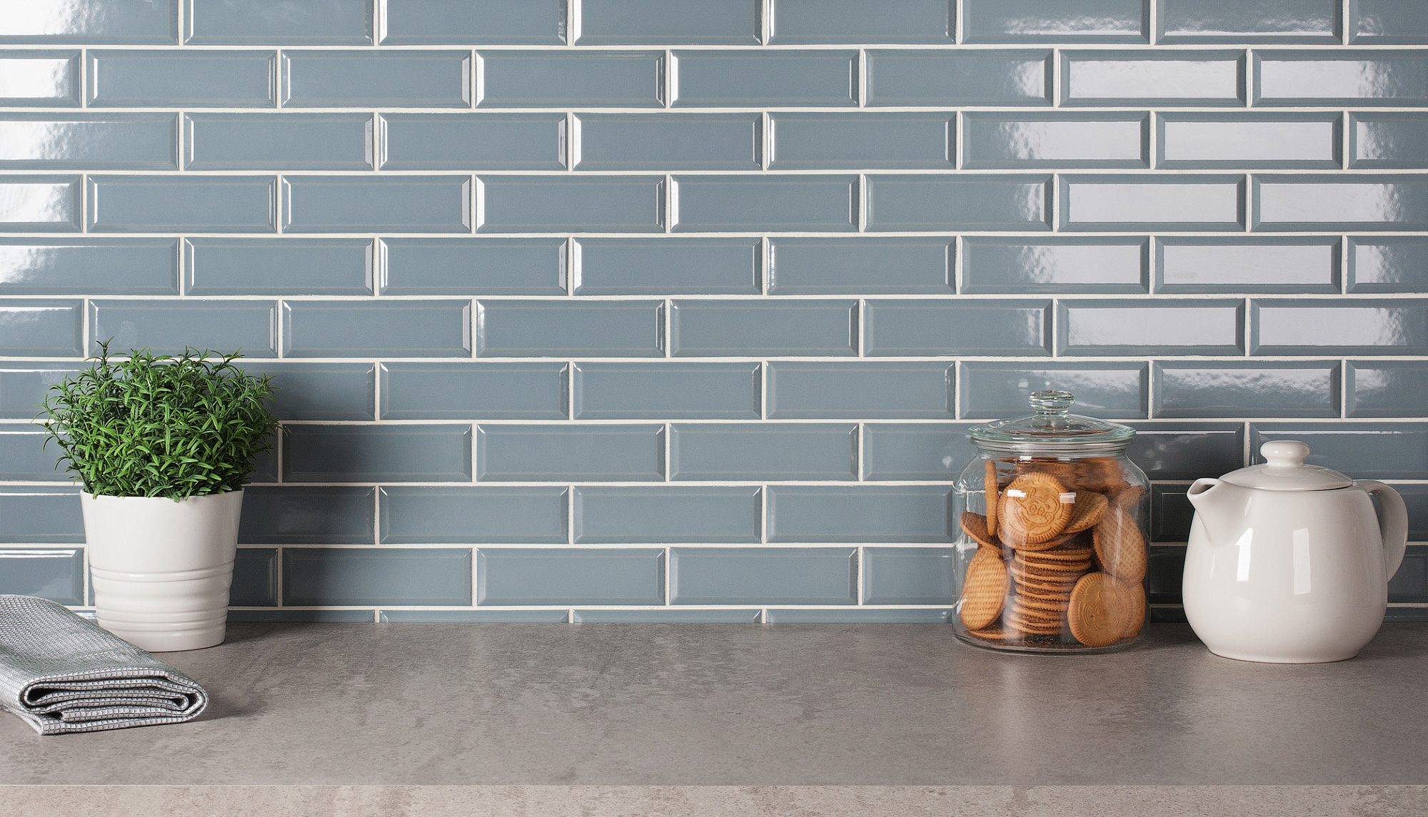 Мозаика Starmosaic Metro Bluish-Grey Glossy 45*145мм керамика 287*295мм KM41843 купить 3