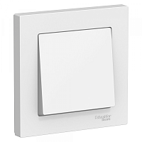 Выключатель одноклавишный Systeme Electric схема 1 ATLAS DESIGN 10АХ в сборе БЕЛЫЙ 544672