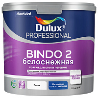 Dulux Bindo 2 краска для стен и потолков глубокоматовая белая 2.5 л