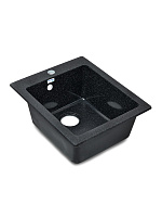 Мойка врезная PRO BOXY SA-B505 1чаша с сифоном 427*505мм черный-308 SANTREK AQUA 313773