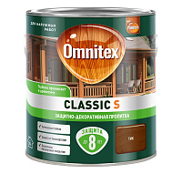 Пропитка защитно-декоративная Omnitex Classic S by Pinotex тик 2.5л 50037218