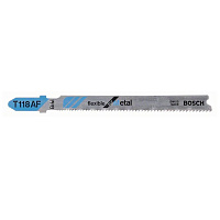 Пилка для лобзика Bosch T118AF BIM Flexible for Metal по металлу 1-3мм 3 штуки 2608634694