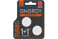 Элемент питания Energy Turbo "таблетка" CR2032/2B литивые 2шт 107052