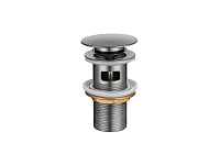Набор сливной для раковины Push-open с переливом оружейная сталь Aquatek AQ6001BGM
