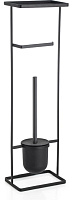 Стойка ELEGANCE STEEL для туалетной бумаги с полкой FORA FOR-ST-33BL