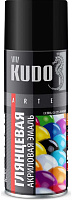 Эмаль акриловая универсальная аэрозоль  Kudo KU-A9005 RAL9005 черная высокоглянцевая (0.52л)