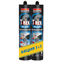 Клей жидкие гвозди монтажный T-REX 1+1 (WB BLUE) прозрачный Soudal 152248 (0.31кг+0.31кг)