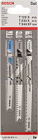 Пилка для лобзика Bosch набор SET PROGRESSOR (3шт) T 123 XF; T 234 X; T 345 XF (2607010515)