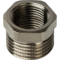 Футорка наружная-внутренняя резьба никелированная латунь 1/2"*3/8" STOUT SFT-0029-001238