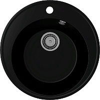 Мойка для кухни Ulgran Quartz Nora 485-07 кварцевая круглая D48,5см уголь