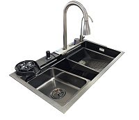 Мойка  из нержавеющей стали врезная HB7545FB-W2 750*450*220мм SANTREK AQUA 330931