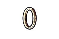 Цифра самокл. мал. золото "0" (упак.)